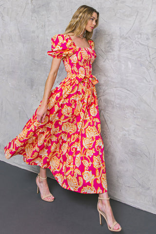 RUN TOWARDS LOVE POPLIN ANKLE DRESS - By Baano