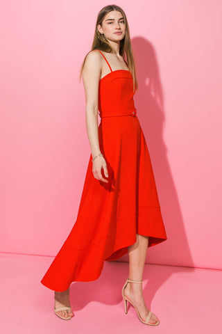 WATCH ME GO WOVEN HI-LO DRESS - By Baano