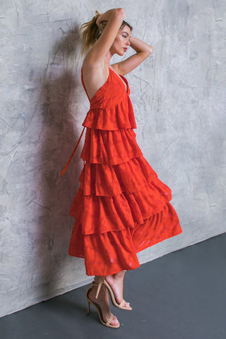 ISLAND AESTHETIC WOVEN MIDI DRESS - By Baano