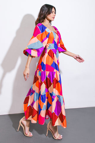 PULLING HEARTSTRINGS WOVEN MIDI DRESS - By Baano