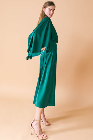 CAUGHT FEELINGS WOVEN MIDI DRESS - By Baano