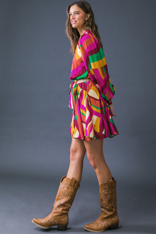 KEEP ON MOVING WOVEN MINI DRESS - By Baano