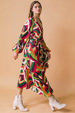 DESTINED TO IMPRESS PLISSE MIDI DRESS - By Baano