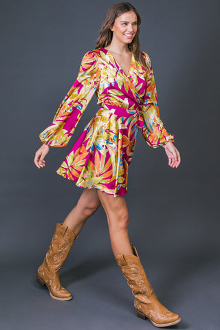 ALL FALL LONG WOVEN MINI DRESS - By Baano