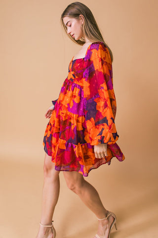 GOOD FLOWS TO ME WOVEN MINI DRESS - By Baano
