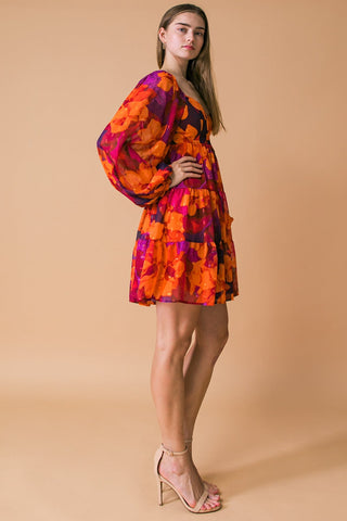 GOOD FLOWS TO ME WOVEN MINI DRESS - By Baano