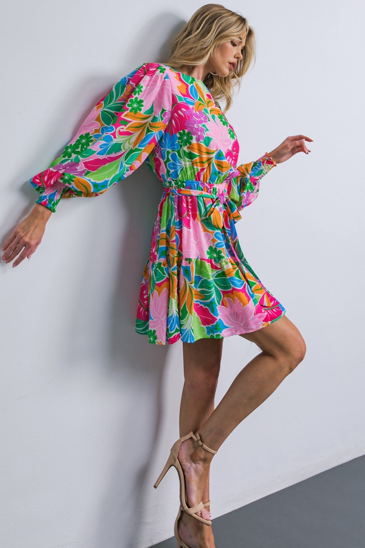 MY HEART'S DESIRE WOVEN MINI DRESS Flying Tomato