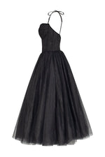 Sidney Tie-Strap Tulle Midi Dress - By Baano