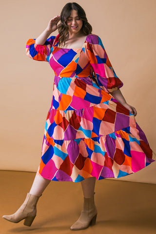 PULLING HEARTSTRINGS WOVEN MIDI DRESS - By Baano