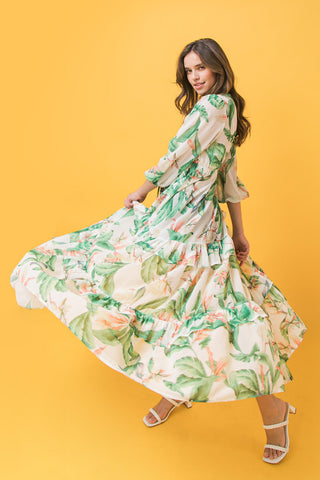 EASY DAYS FLORAL MAXI KIMONO TOP - By Baano