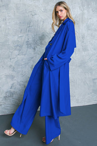 BOSS BABE WOVEN TRENCH COAT - By Baano