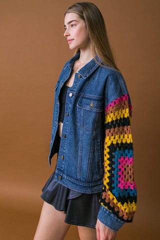 CLASSICALLY CHIC WASHED DENIM JACKET - By Baano
