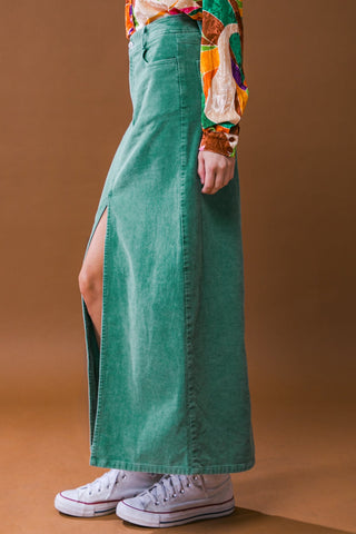 PERFECT PICK CORDUROY MIDI SKIRT - By Baano