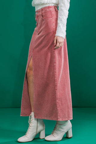 PERFECT PICK CORDUROY MIDI SKIRT - By Baano