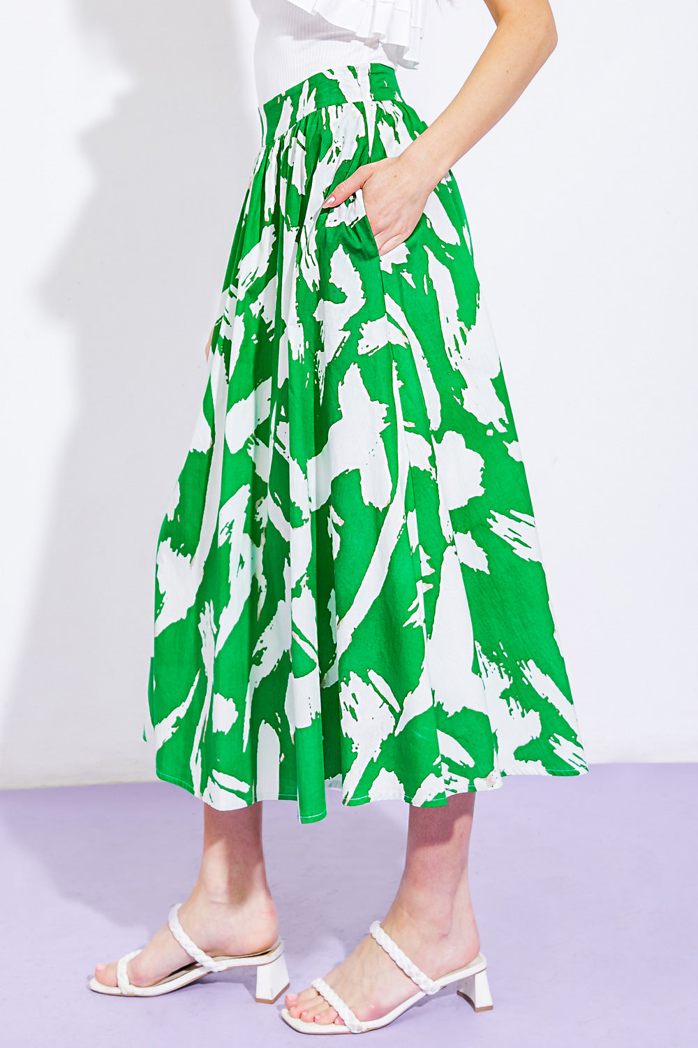 HAPPY TO BE HERE WOVEN SKIRT - By Baano