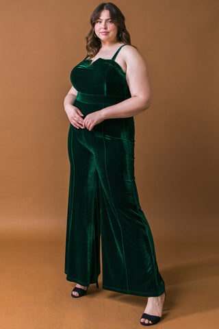 BLOW A KISS VELVET JUMPSUIT - By Baano