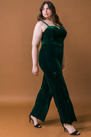 BLOW A KISS VELVET JUMPSUIT - By Baano
