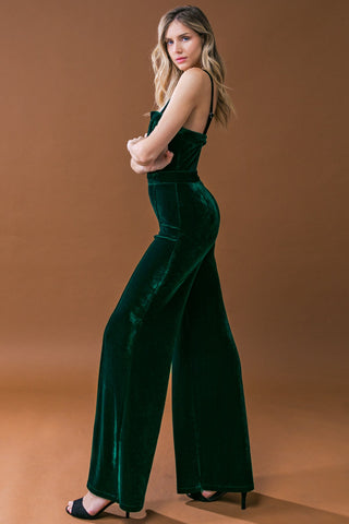 BLOW A KISS VELVET JUMPSUIT - By Baano