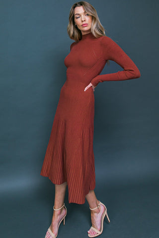 STOLEN KISSES SWEATER MIDI DRESS - By Baano