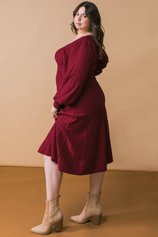 KEEP LOOKING UP SWEATER MIDI DRESS - By Baano