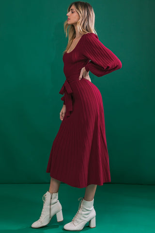 KEEP LOOKING UP SWEATER MIDI DRESS - By Baano
