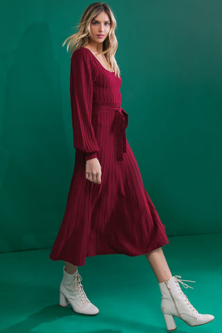 KEEP LOOKING UP SWEATER MIDI DRESS - By Baano