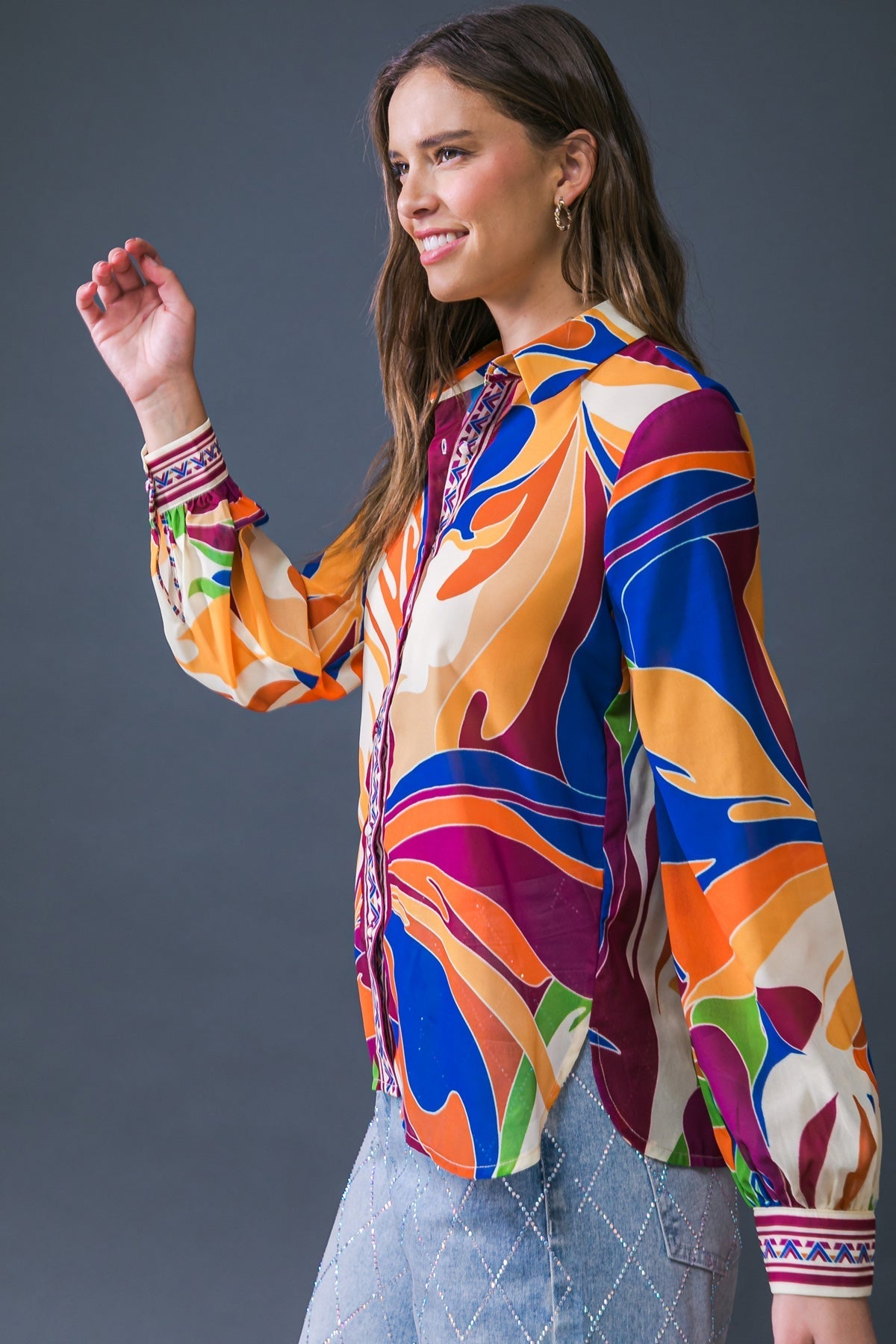 HUMMING BIRD WISHES WOVEN TOP - By Baano