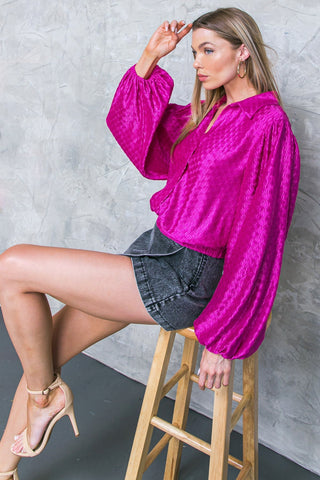 REGAL ROMANCE WOVEN TOP - By Baano