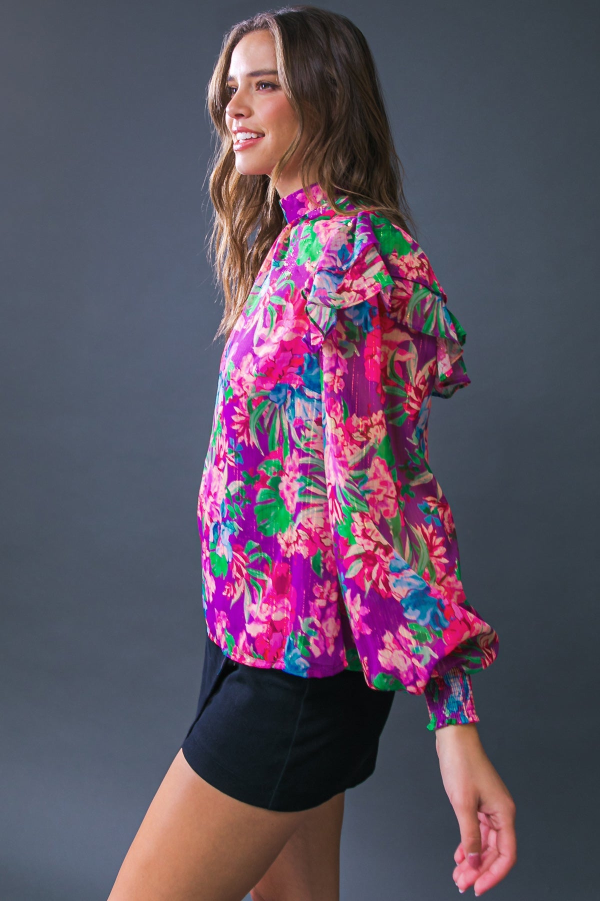 MAKES ME HAPPY WOVEN TOP - By Baano