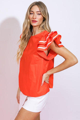 NICE AS CAN BE WOVEN TOP - By Baano
