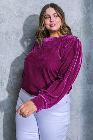 IT'S YOUR TIME VELVET TOP - By Baano