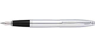 Calais™ Polished Chrome Stainless Steel Medium Nib Fountain Pen - By Baano