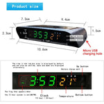 Solar Car Digital Clock Thermometer Dual Color Display Smart Switch High Precision LED Digital Clock Dashboard Solar Powered Car Electronic Clock Stick-On Luminous Car Clock Dashboard Auto Clock Car Watch Clock with Adjustable Brightness Date Temperature Stevvex