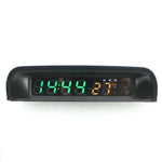 Solar Car Digital Clock Thermometer Dual Color Display Smart Switch High Precision LED Digital Clock Dashboard Solar Powered Car Electronic Clock Stick-On Luminous Car Clock Dashboard Auto Clock Car Watch Clock with Adjustable Brightness Date Temperature Stevvex