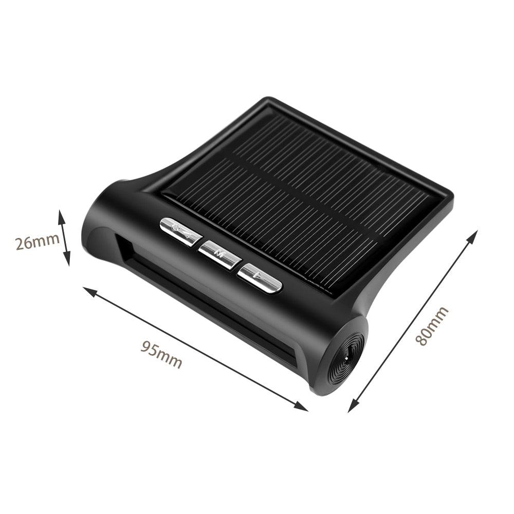 Solar Car Digital Clock with LCD Time Date In-Car Temperature Display for Outdoor Personal Car Part Decoration Universal Wireless Car Head Up Display Digital GPS Speedometer MPH Solar Battery USB Charged with Time Clock Stevvex