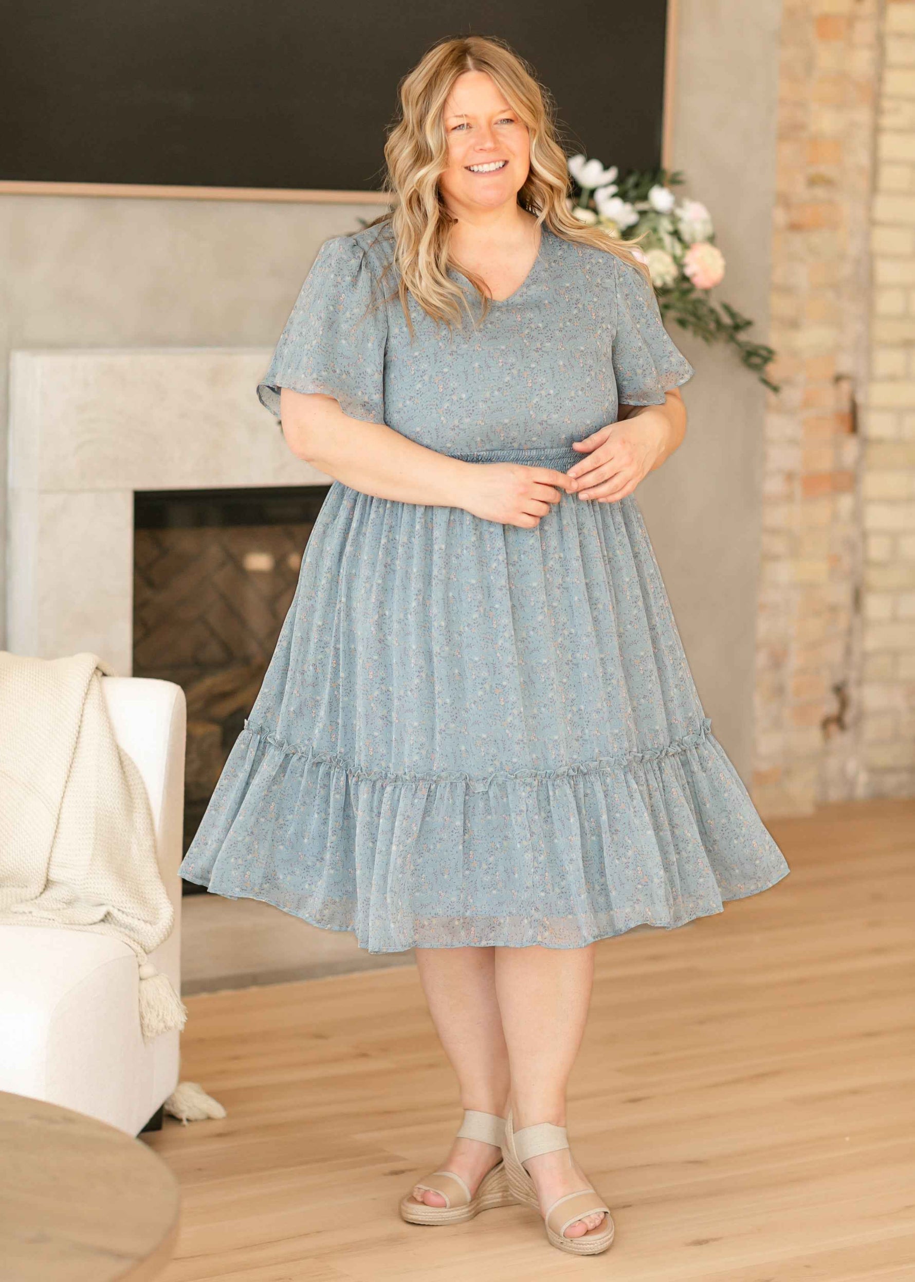 Sophie Floral Midi Dress