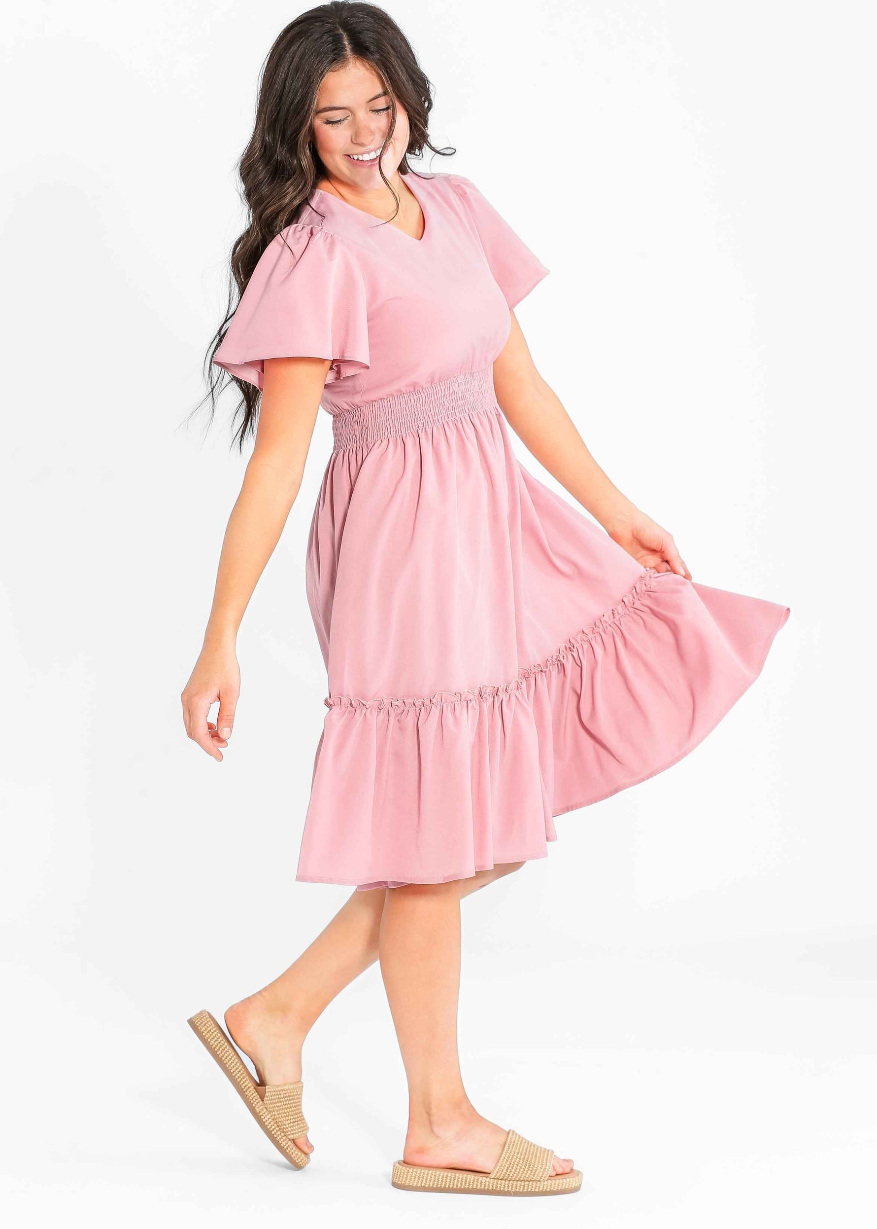 Sophie V-Neck Midi Dress