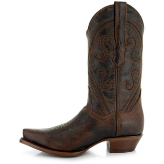 Cheyenne Cowgirl Boots | Women's Snipped Toe Leather Boots (M50041) - By Baano