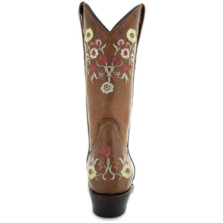 Women's Snipped Toe Western Boots | Floral Showstopper Cowgirl Boots (M50044) - By Baano