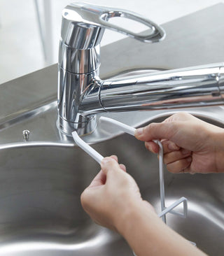 Faucet-Hanging Sponge Holder - Double - Steel - By Baano