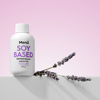 Soy Based Nail Polish Remover Lavender Scent + Essential Oil Acetone-Free