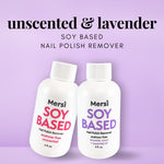 Soy Based Nail Polish Remover Lavender Scent + Essential Oil Acetone-Free