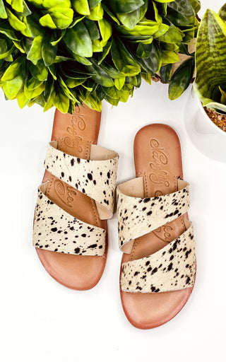 Spirited Sandals in Black and White Naughty Monkey