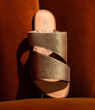 Spirited Sandals in Gold Naughty Monkey