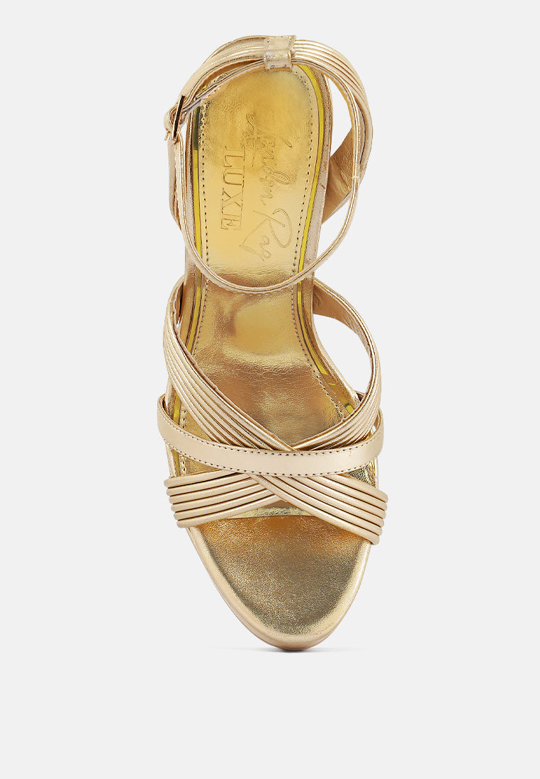 Splendid Crisscross Straps High Heel Sandals