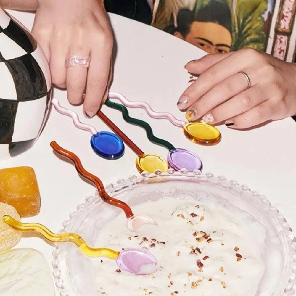 Squiggle Glass Spoon