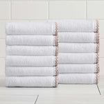 Cotton Border-Stitched 6-Piece Towel Set - Valery Collection