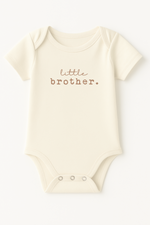 Little Brother Clay Organic Cotton Baby Bodysuit Short Sleeve - By Baano