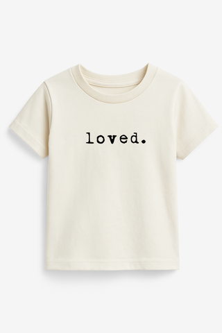 Loved. Organic Cotton Kids Tshirt Short Sleeve