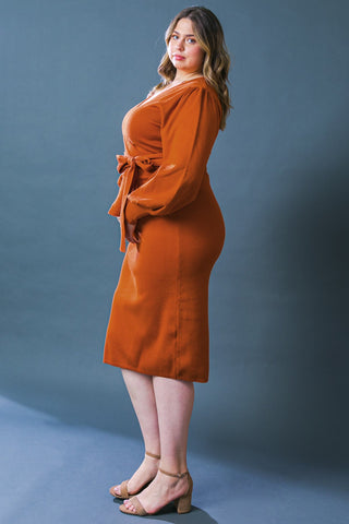 ADORABLE IDEAL SWEATER MIDI DRESS - By Baano